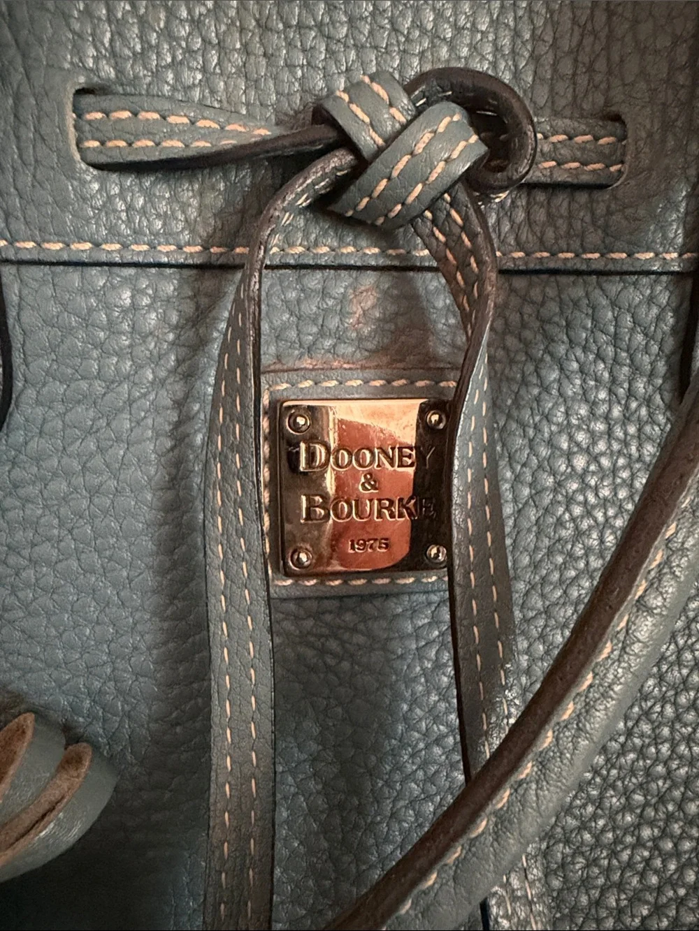 Dooney & Bourke Teal Pebbled Leather Satchel